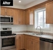 Burned kitchen after restoration